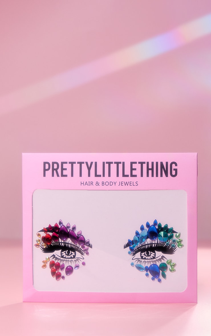 PLT Bijoux multicolores pour contour des yeux de forme poire image 2