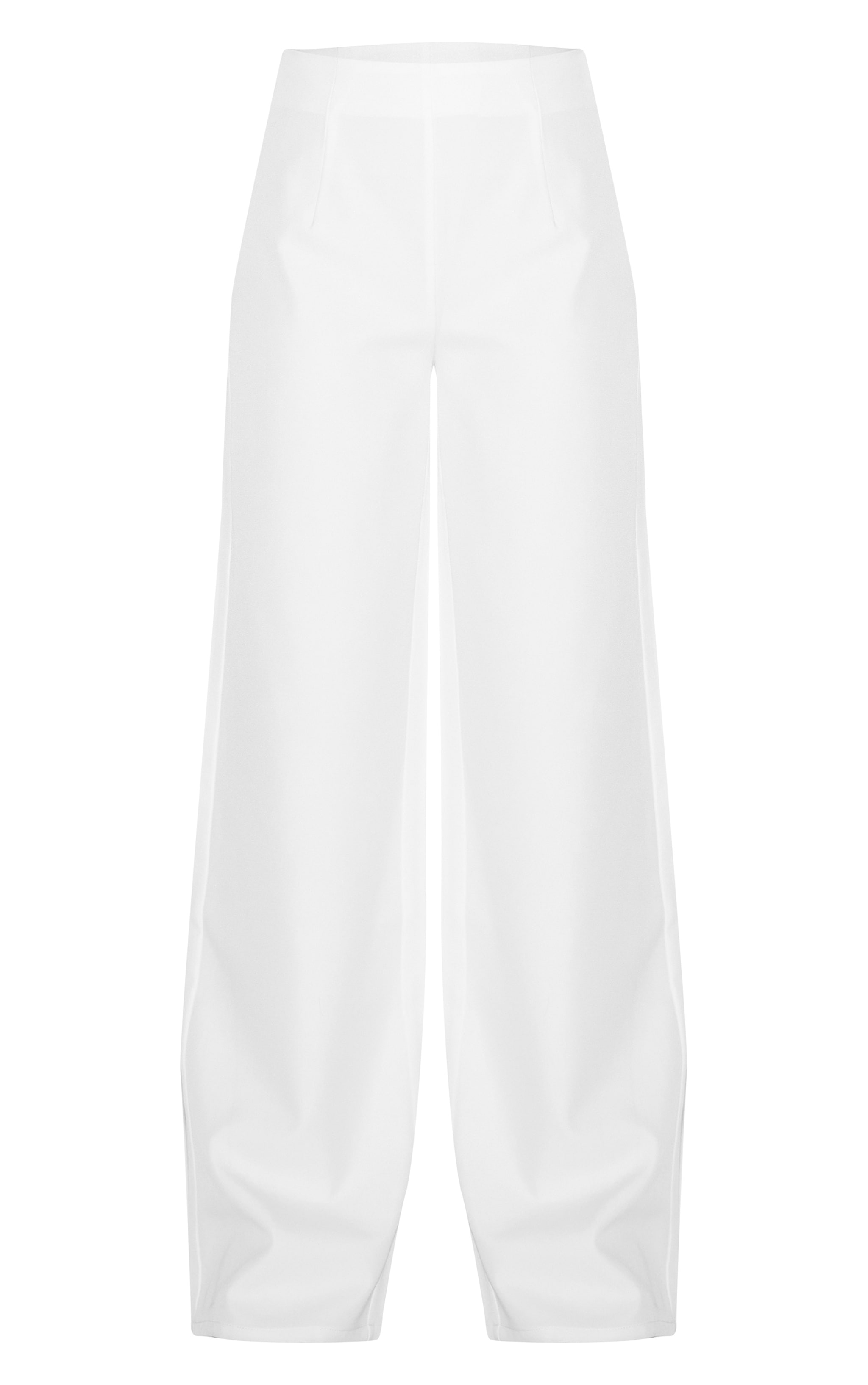 Cream Tailored Woven Wide Leg Pants image 5