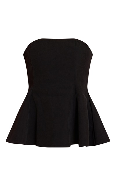 Draped Bind Peplum Top