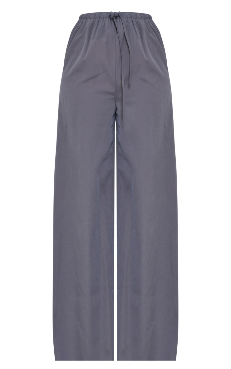 Tall Slate Drawstring Waist Wide Leg Pants image 5