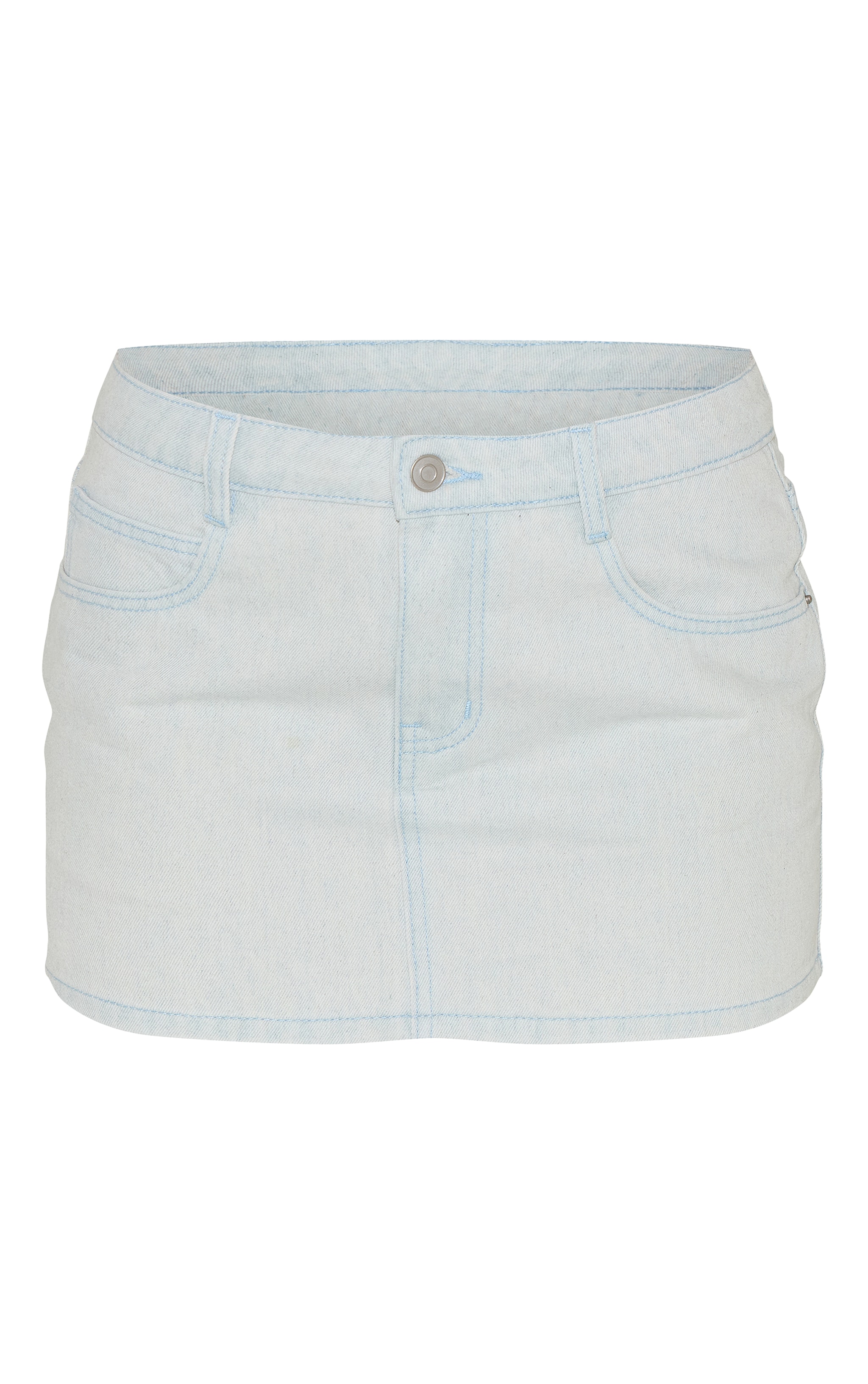 Ice Blue Low Waist Denim Mini Skirt image 6