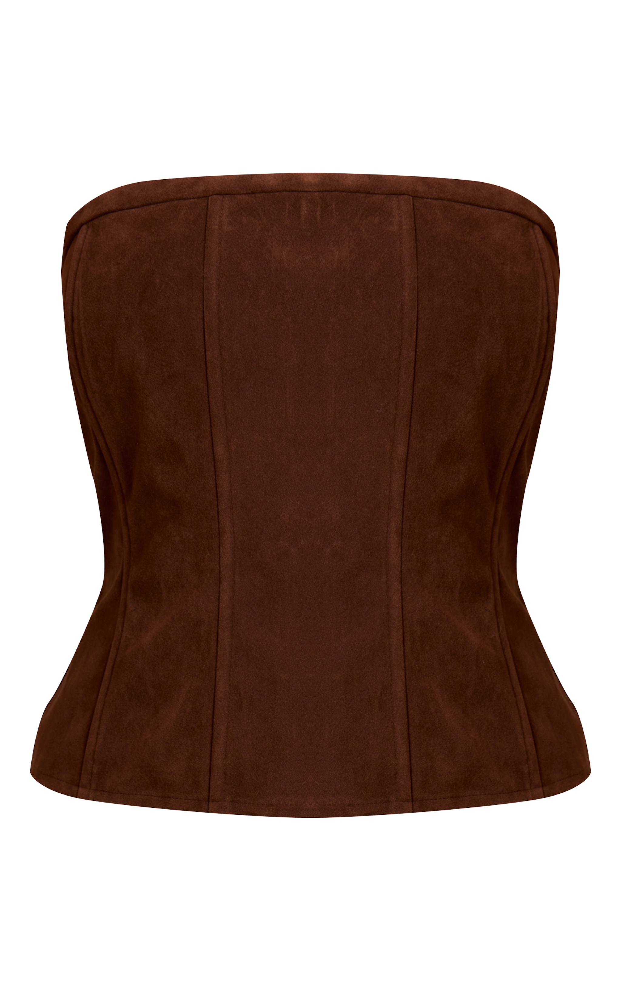Chocolate Structured Suede Corset  image 5