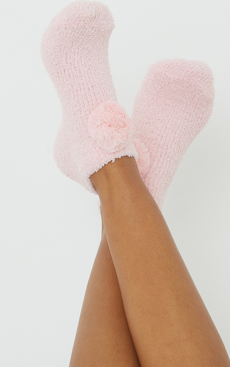 Grey Chenille Fairisle Two Pack Of Sleep Socks
