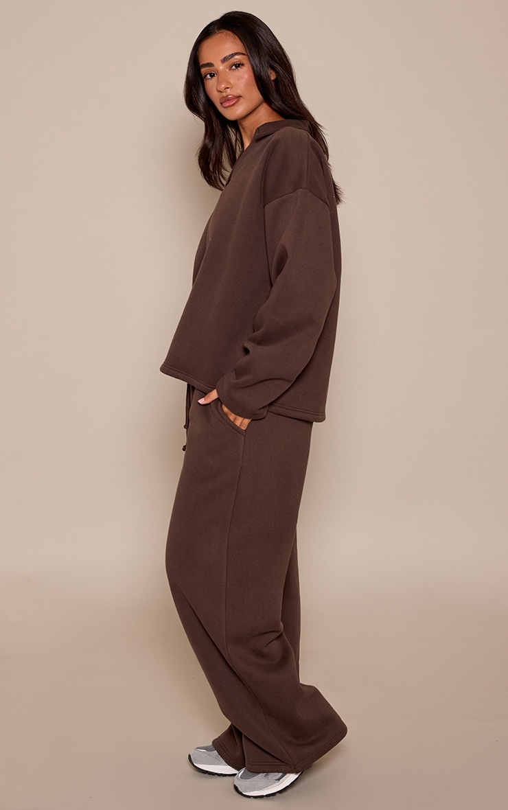 Petite Chocolate PLT Drawstring Wide Leg Sweatpants  image 2