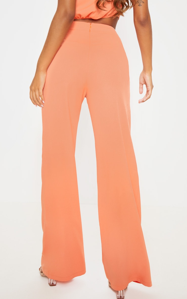 peach wide leg trousers