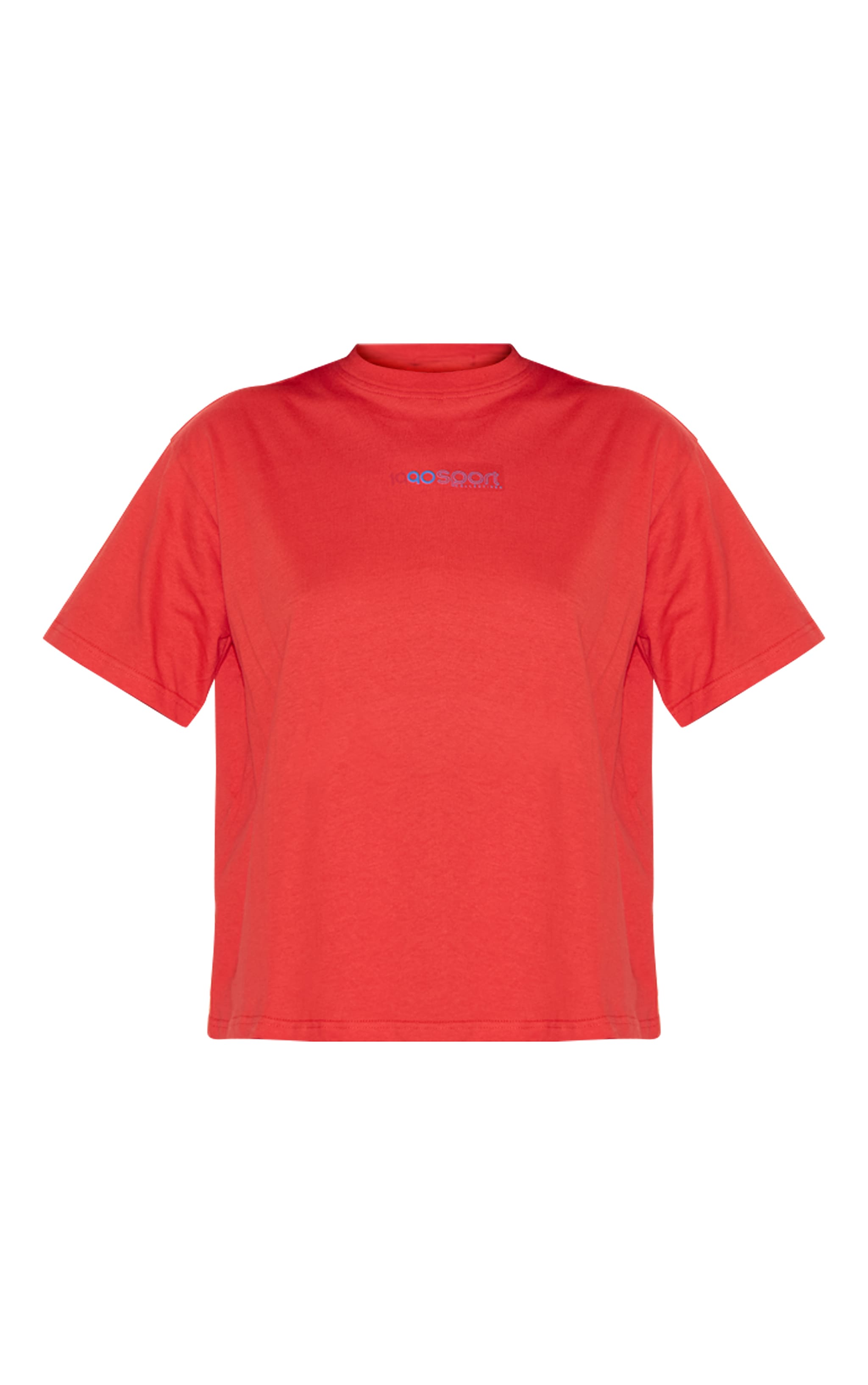 Red Sport Collective Printed Boxy Oversized T Shirt image 5