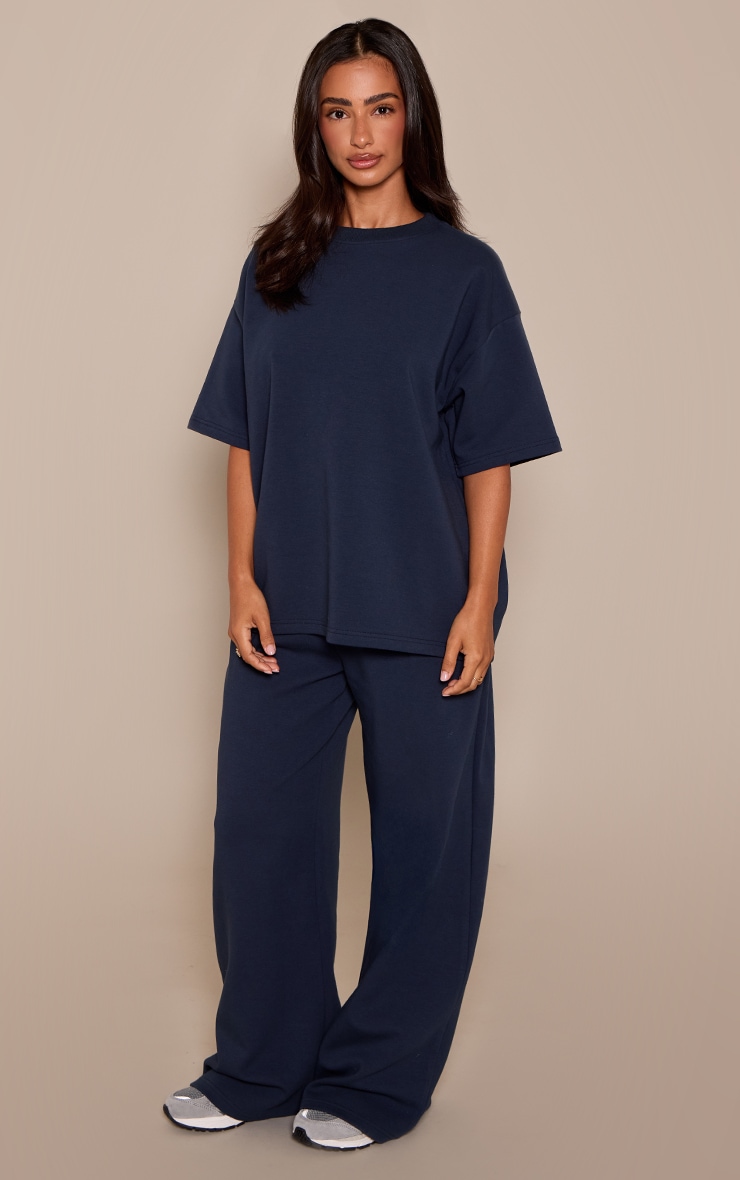 Petite Navy Boxy Oversized T-Shirt  image 3