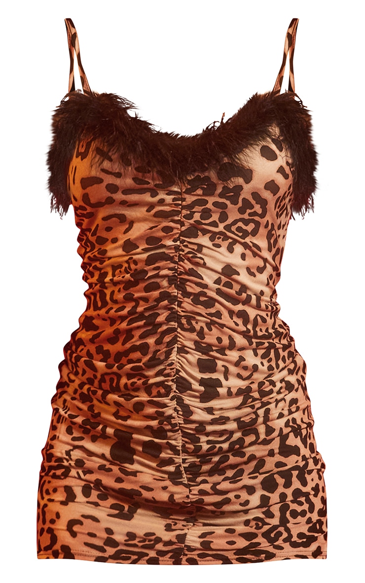 leopard fitted dress