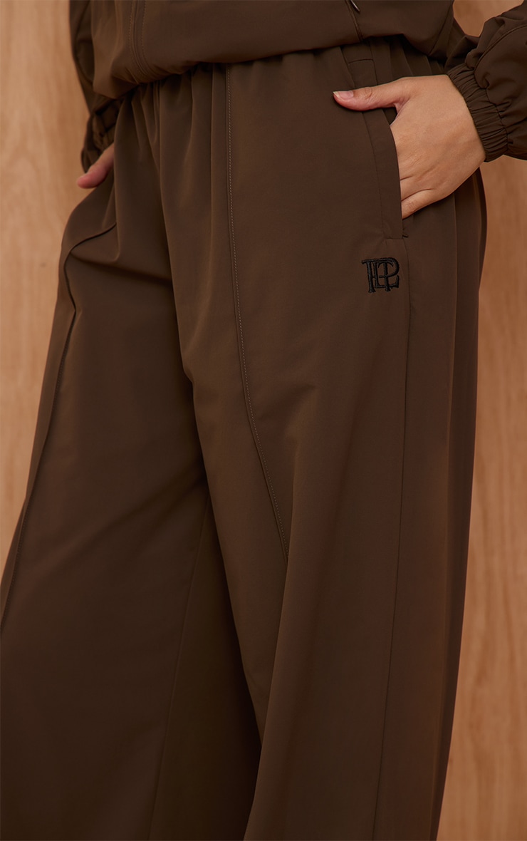 Brown Shell Piping Track Pants image 4