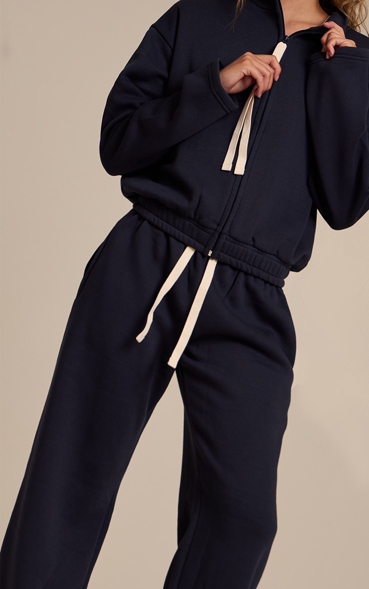 Navy Contrast Drawcord Sweatpants image 4