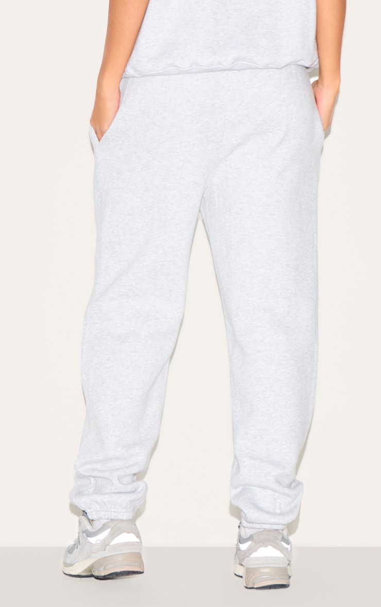 Ash Grey Sweat Cuffed High Waist Track Pants image 3