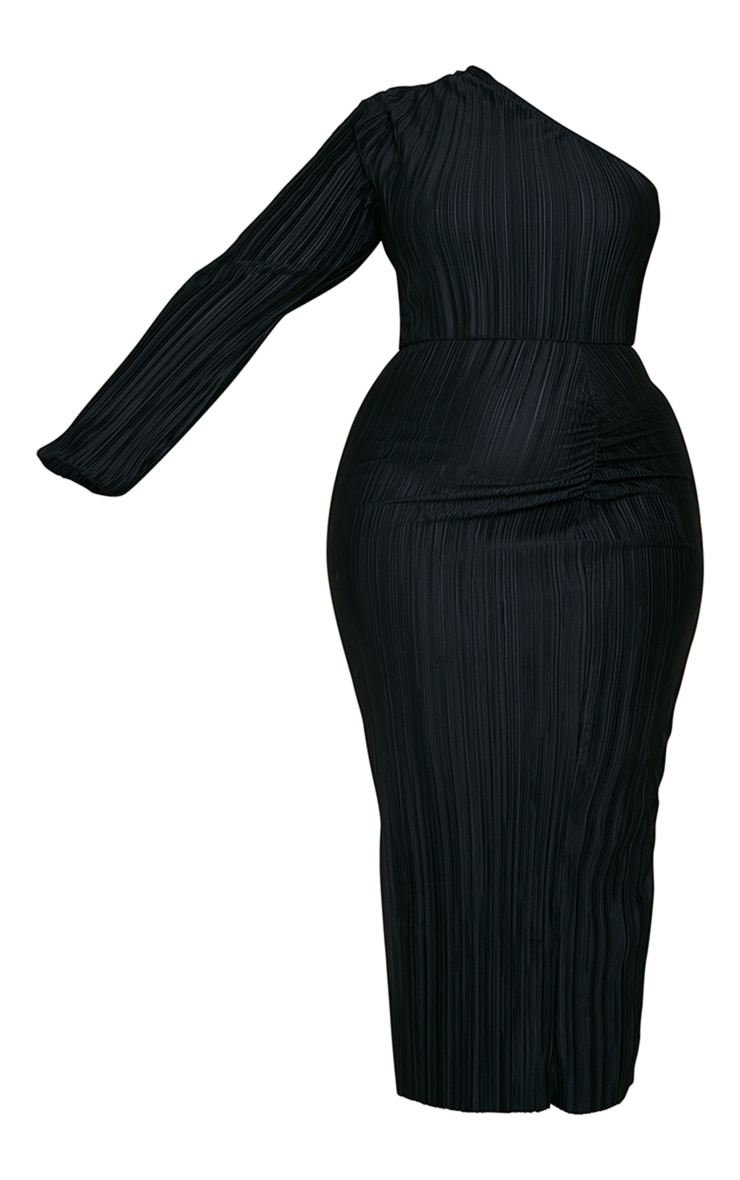 Plus Cape One Shoulder Plissado Black (XXL) main image 0
