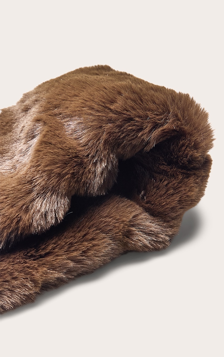 Chocolate Soft Faux Fur Headband image 3