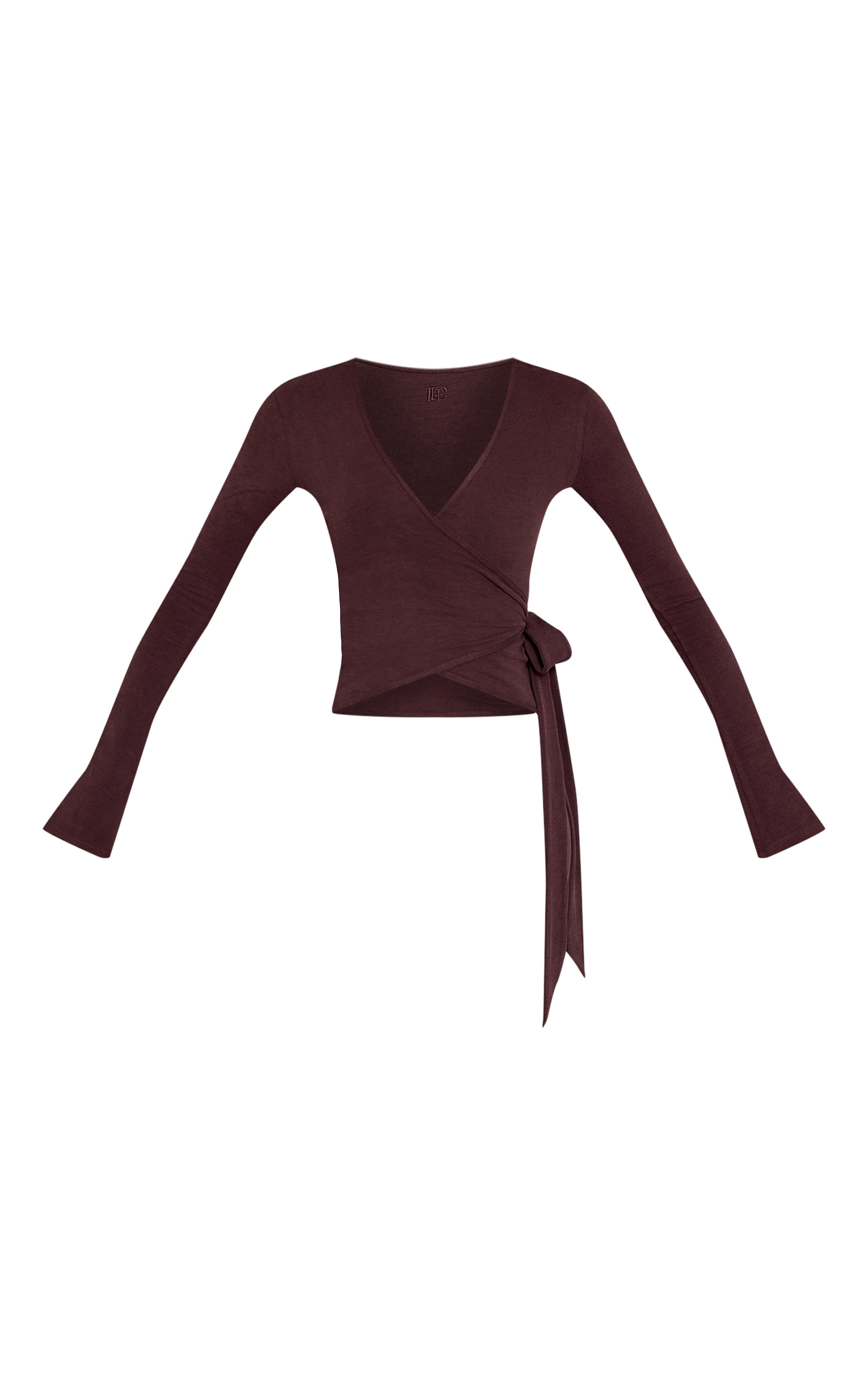 Tall PLT Top de yoga cache-coeur en coton doux chocolat image 5