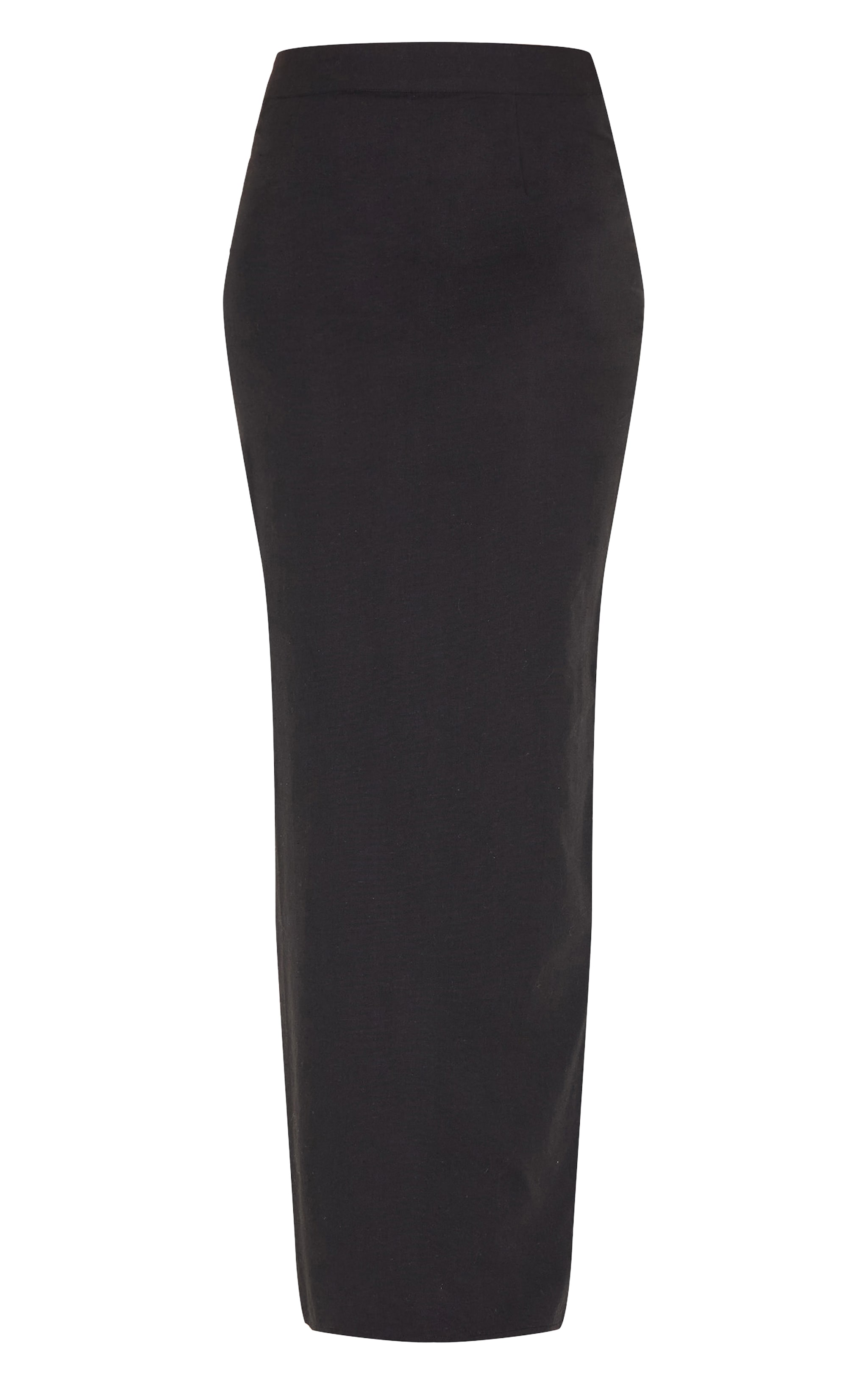 Tall Black Linen Look Maxi Skirt image 5