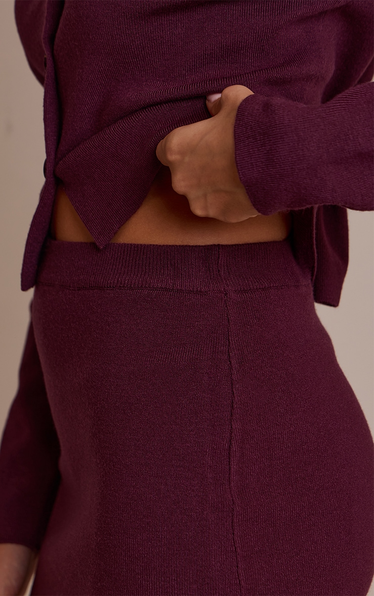 Dark Wine Compact Knit Skirt image 5
