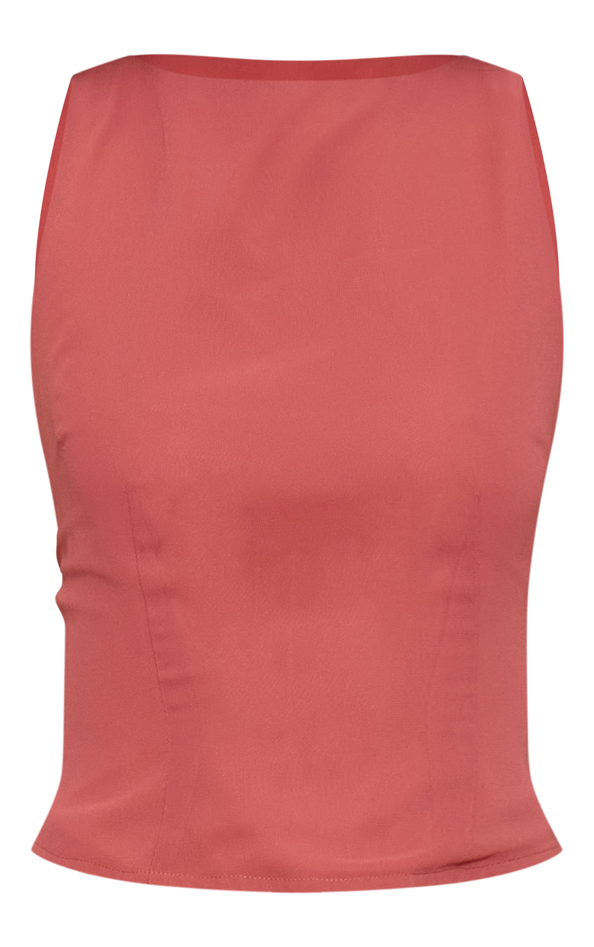 Blush Rose Chiffon Boat Neck Top image 5