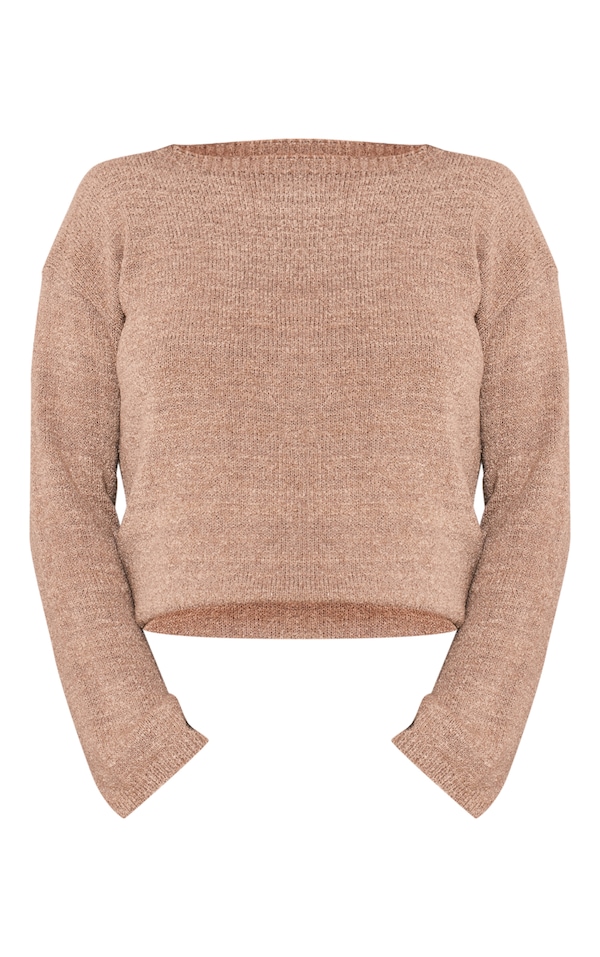 Maternity Taupe Knitted Long Sleeve Jumper PrettyLittleThing