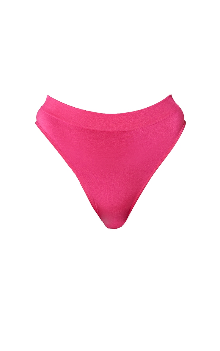 Candy Pink Mix & Match Seamless High Waist Bikini Bottoms image 1