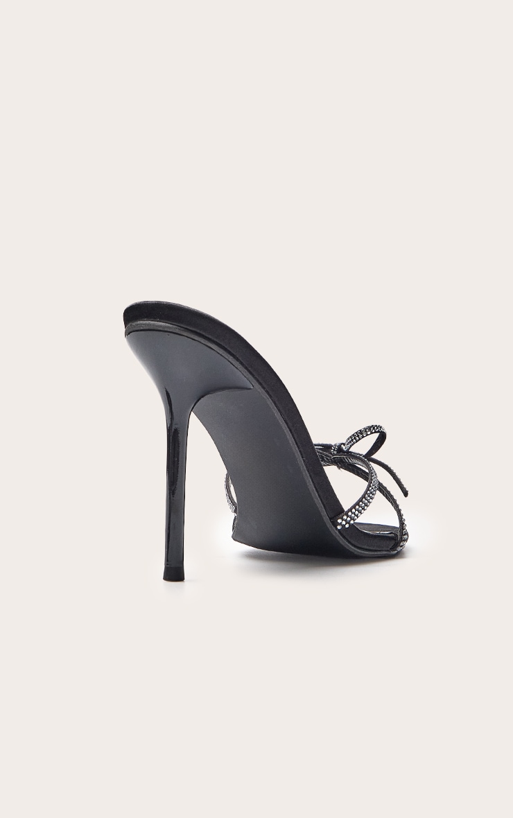 Black Hot Fix Bow Detail Mule image 3