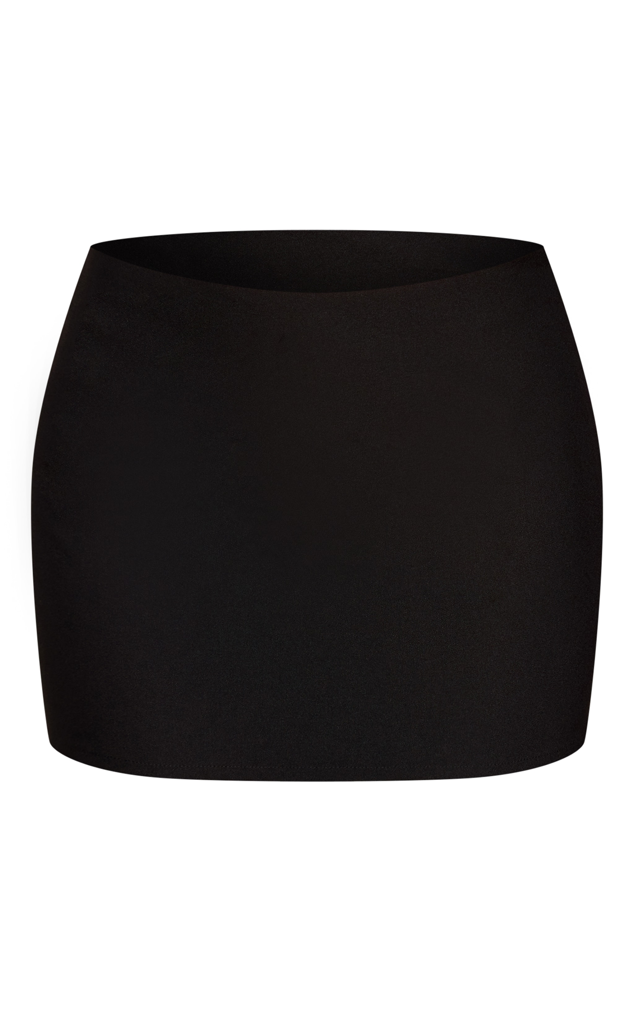 Black Woven A-Line Mini Skirt image 6