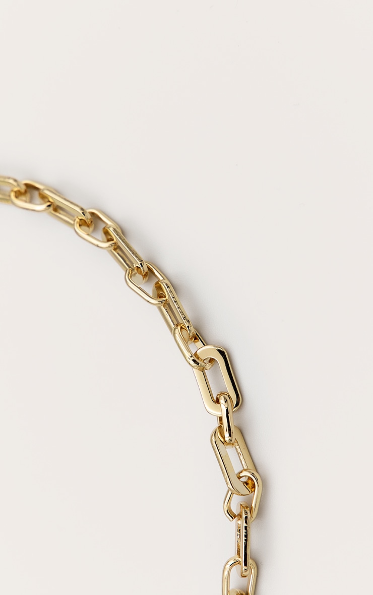 Gold Link Chain Necklace image 2