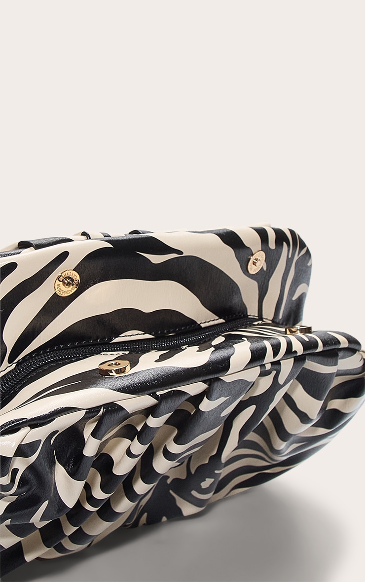 Zebra Oversized Ruched Clutch | Accessories
