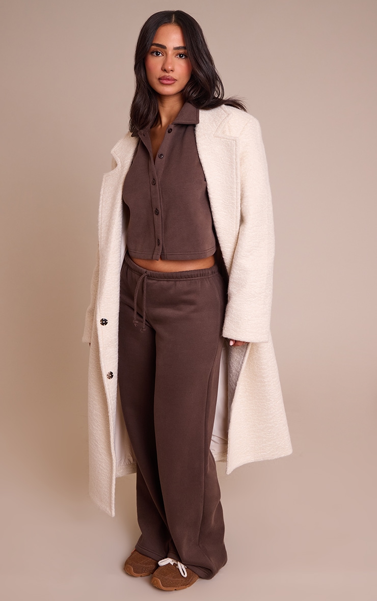 Petite Chocolate Thin Waistband Straight Leg Sweatpants  image 1