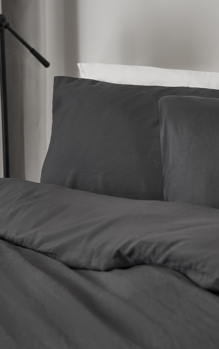 Washed Linen Style King Duvet Set image 3