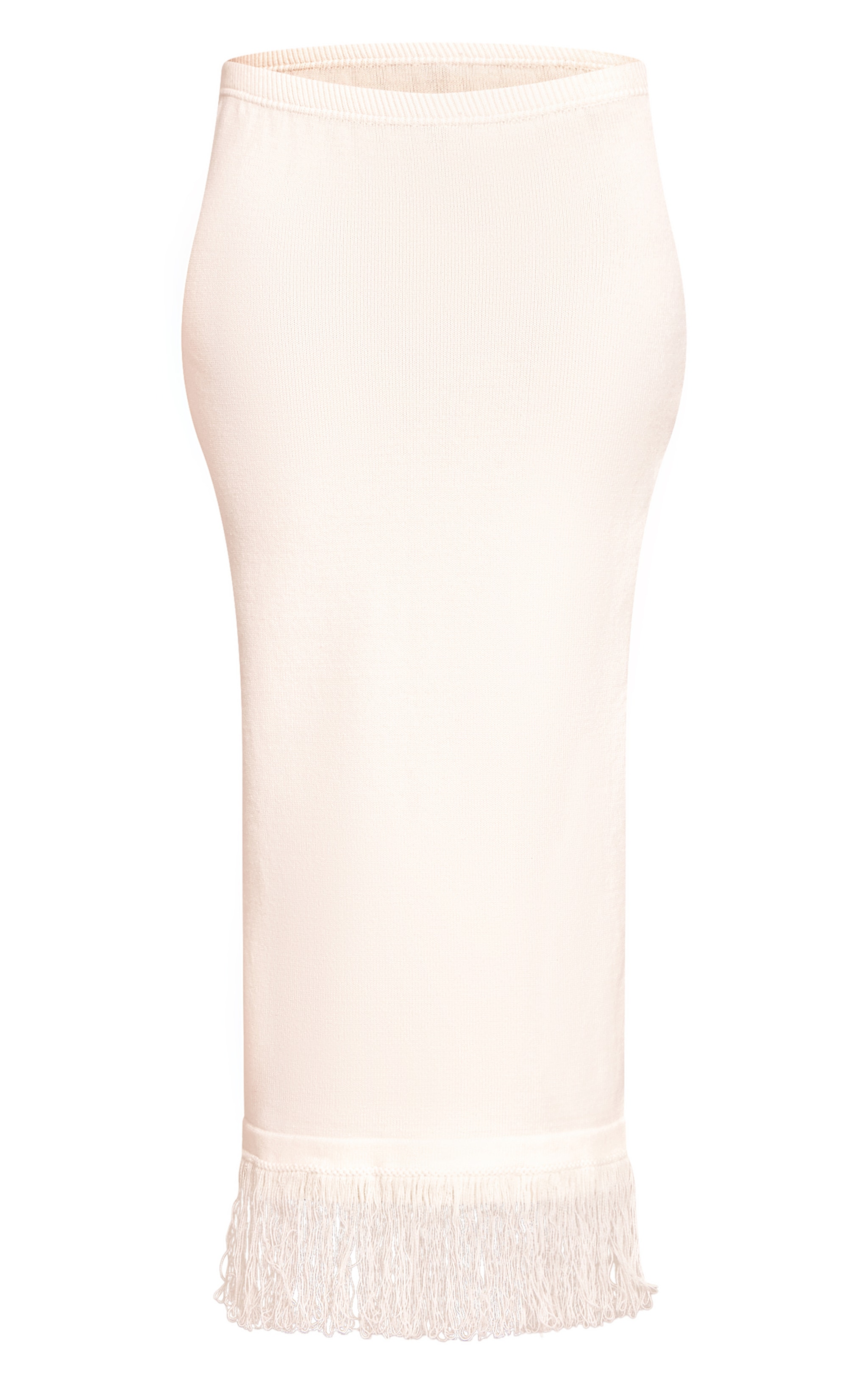 Cream Maxi Loop Knit Maxi Skirt image 5