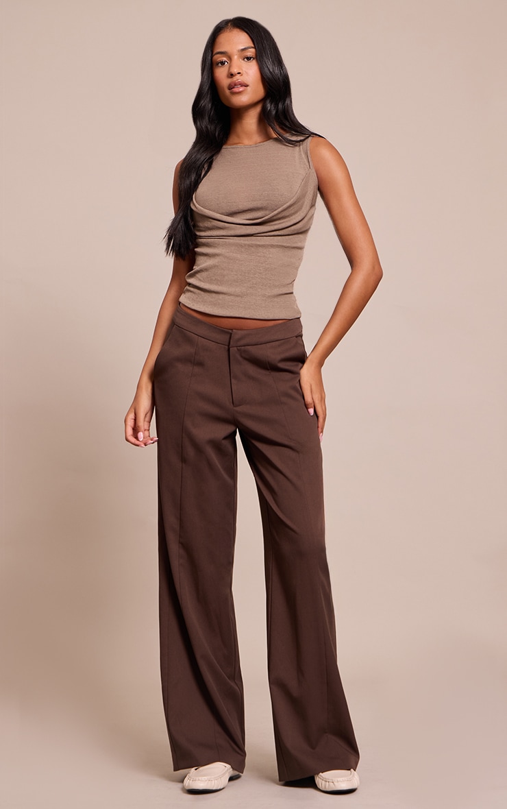Tall Mushroom Onion Skin Drape Vest Top image 3