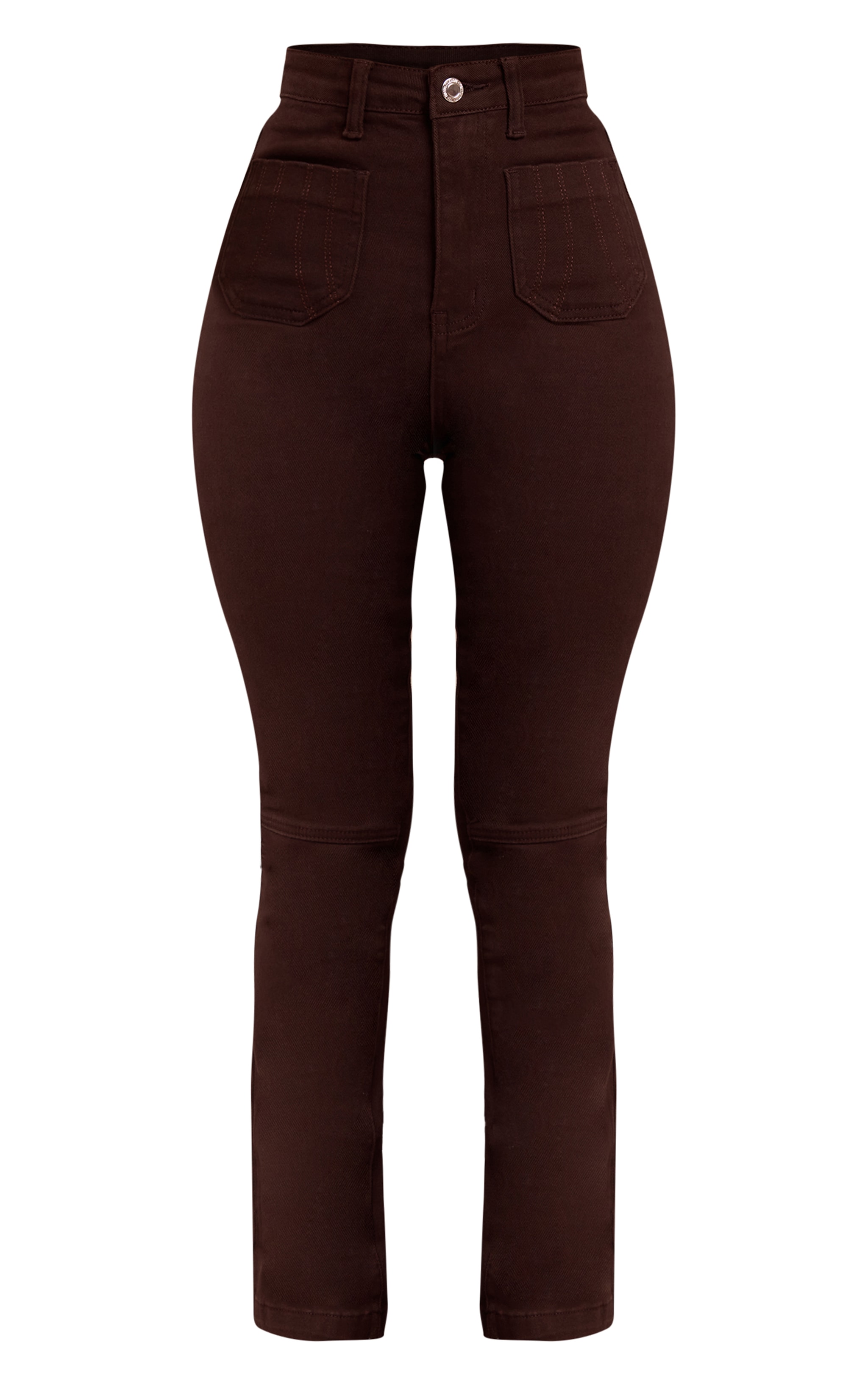 Petite Jean flare ajusté chocolat foncé image 5