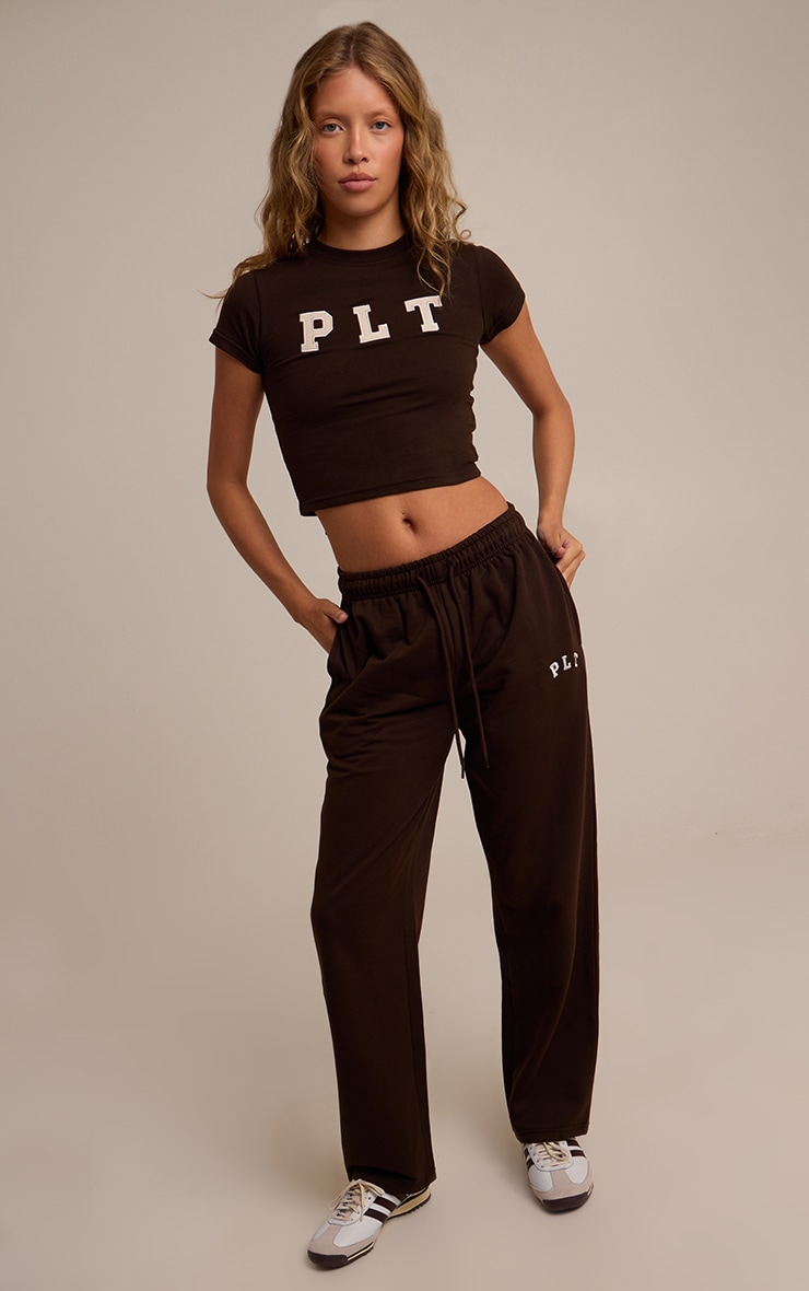 PRETTYLITTLETHING Jogging large espresso à logo oversize image 1