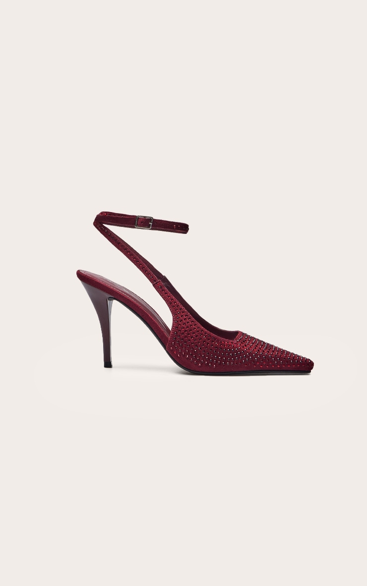 Burgundy Hotfix Heeled Sandal image 2
