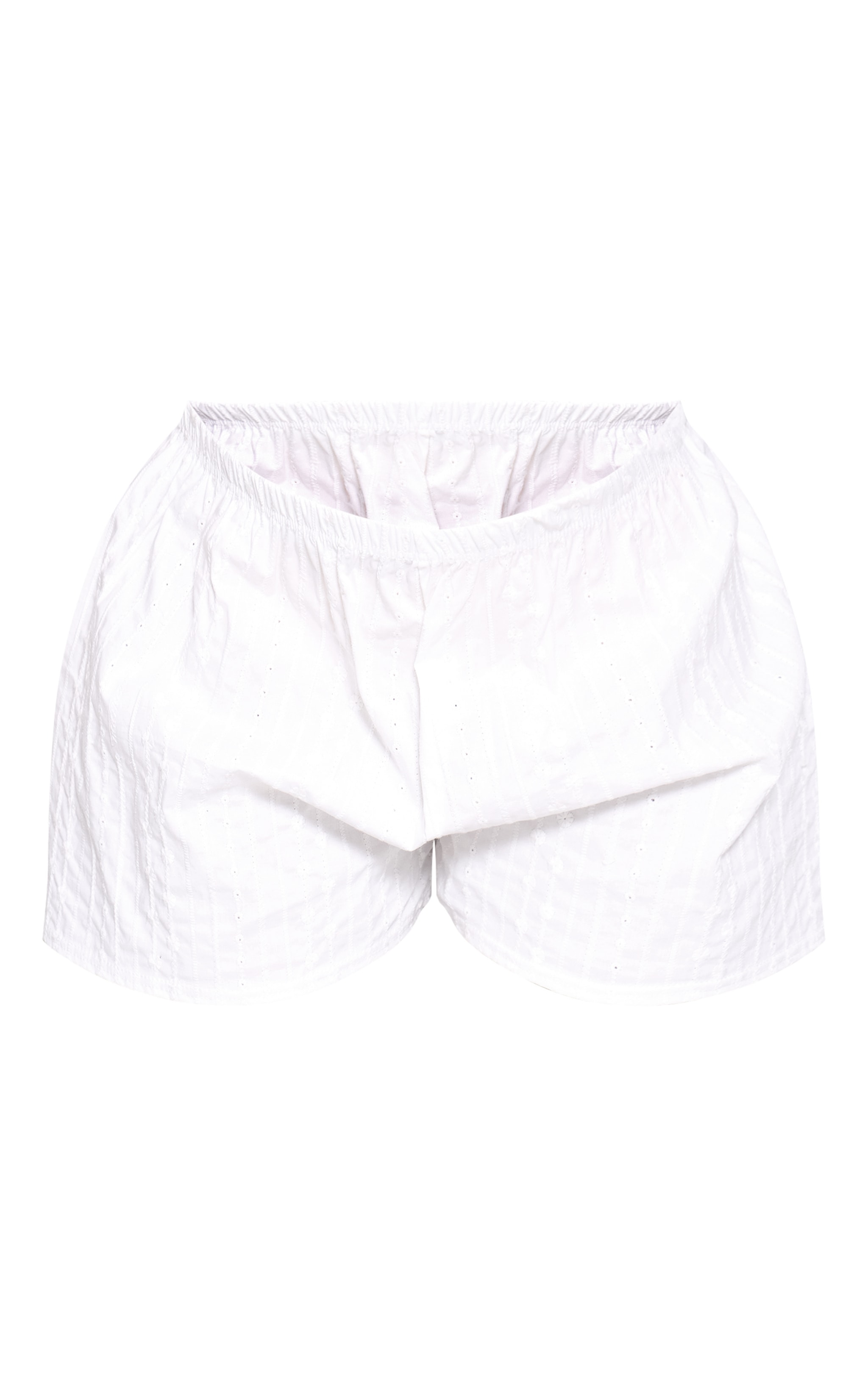 Maternity White Broderie Detail Shorts image 6