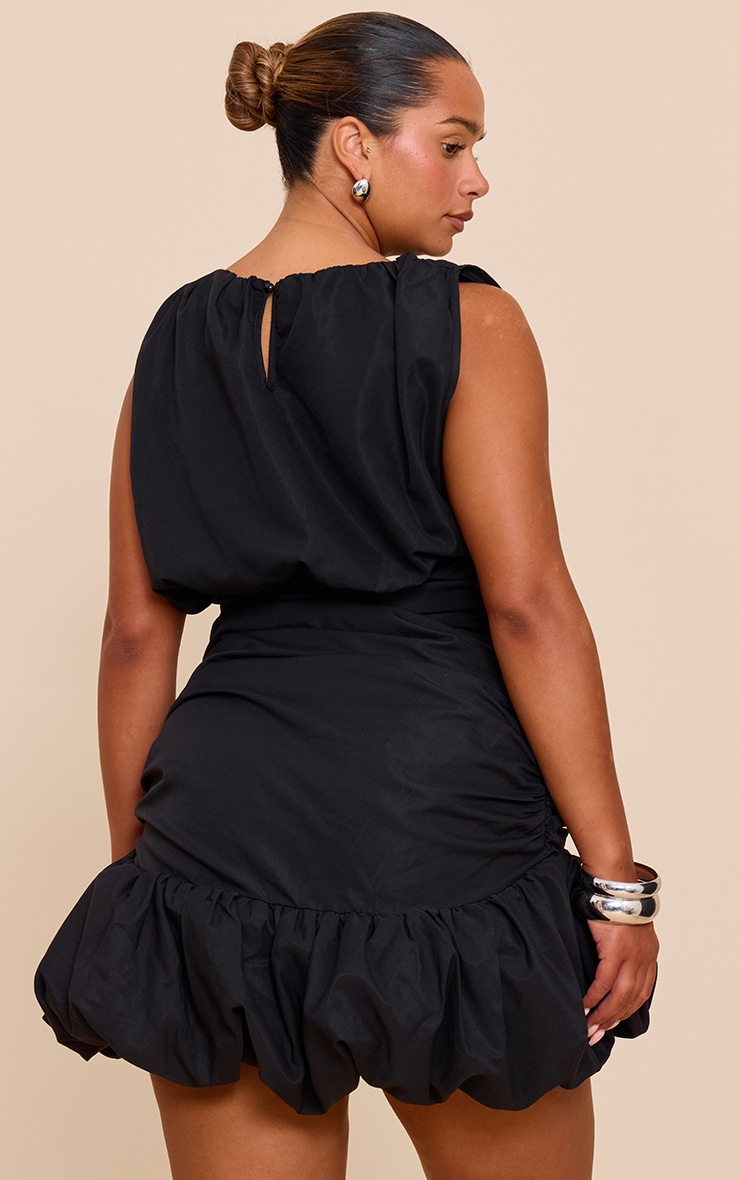 Shape black Boat Neck Cinched Waist Top image 2