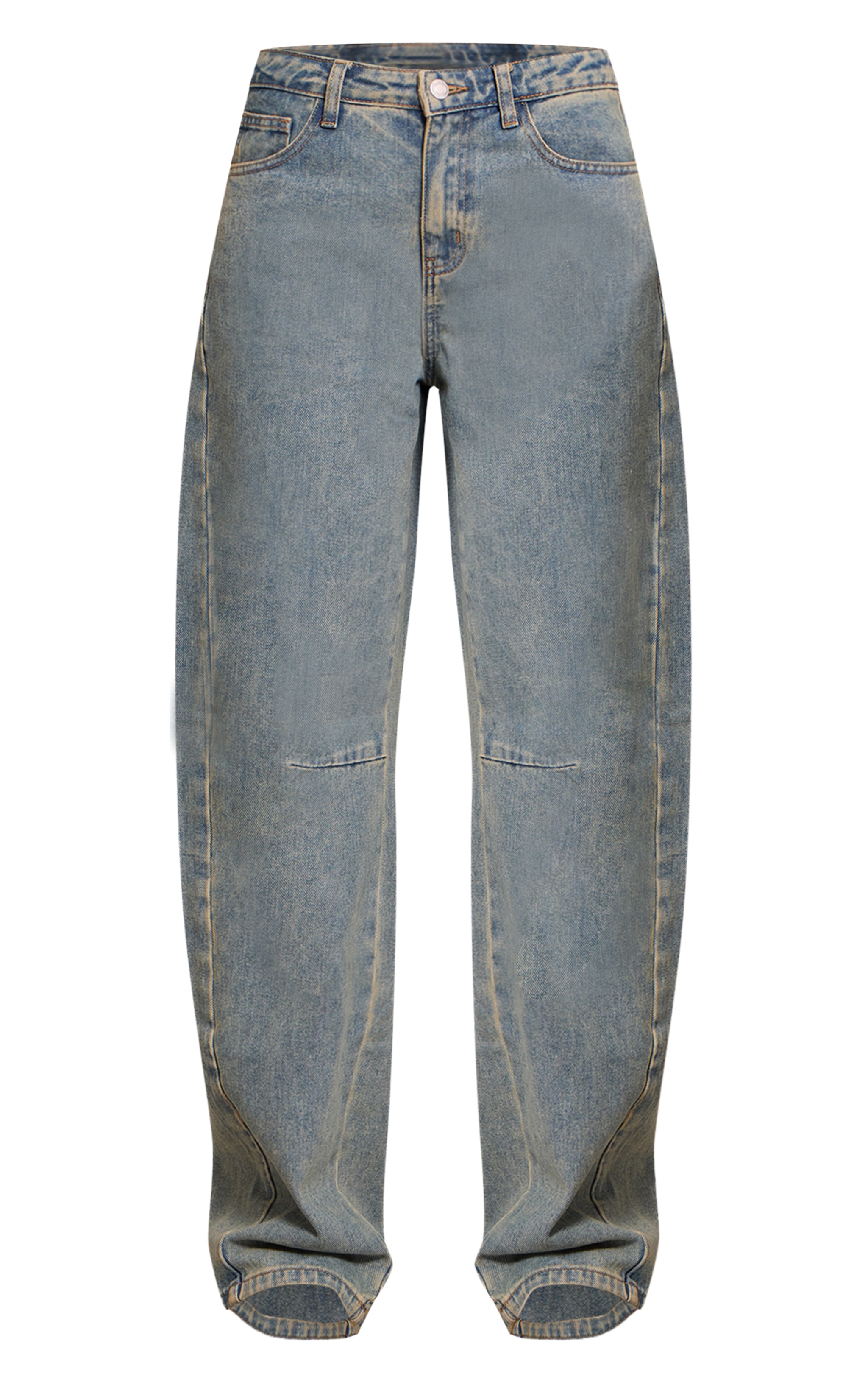 Tall Vintage Seam Detail Low Rise Barrel Jeans image 5