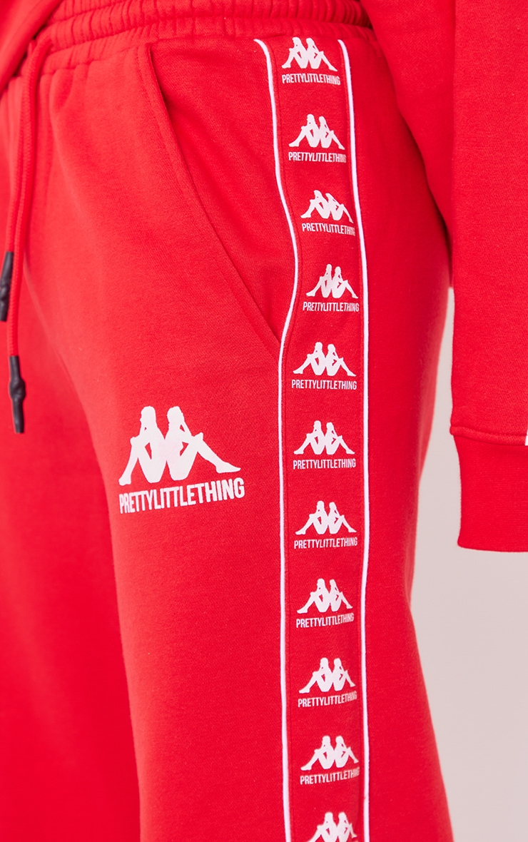 Kappa Red Printed Oversized Sweatpants