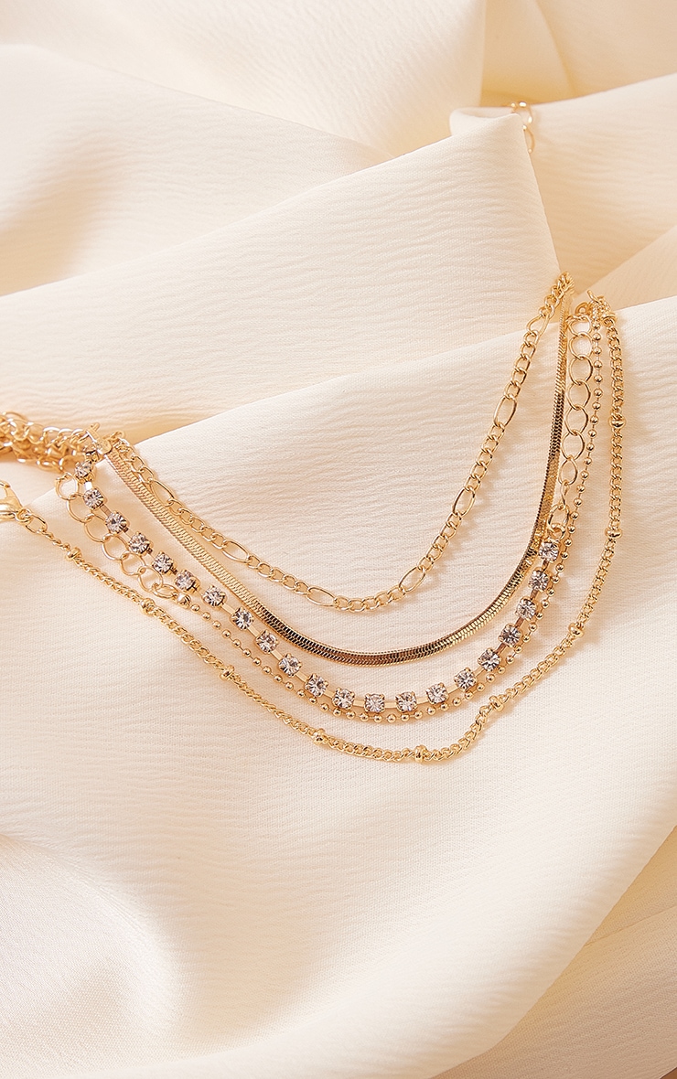 Gold Paved Detail Delicate Bracelet Multipack image 2