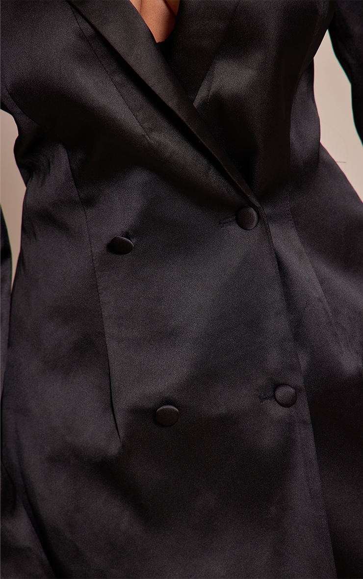 Shape Black Satin Blazer Dress image 4