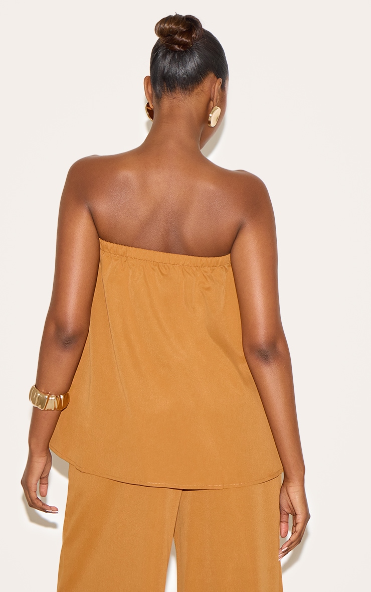Deep Mustard Woven Longline Bandeau Top image 2