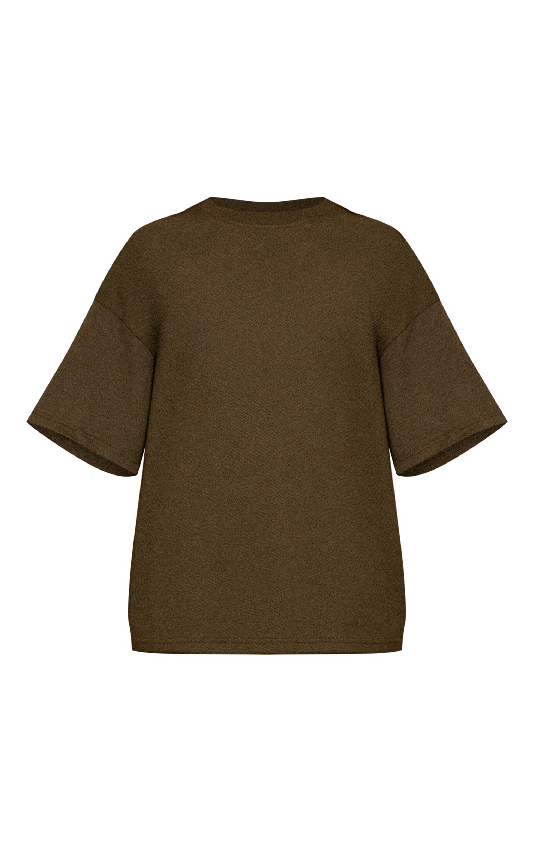 Olive Green Jersey Oversized T Shirt image 5