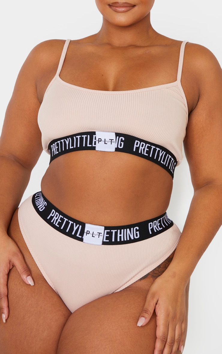 PRETTYLITTLETHING Plus - Culotte nude à bande élastique