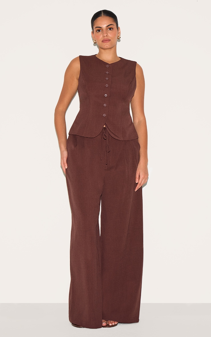 Plus Wine Tailored Woven Vest image 3
