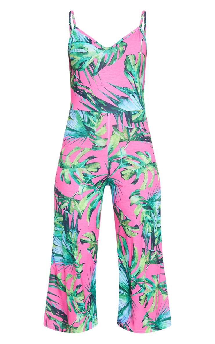 Kailyn Printed Jersey Culotte Jumpsuit. Jumpsuits PrettyLittleThing USA