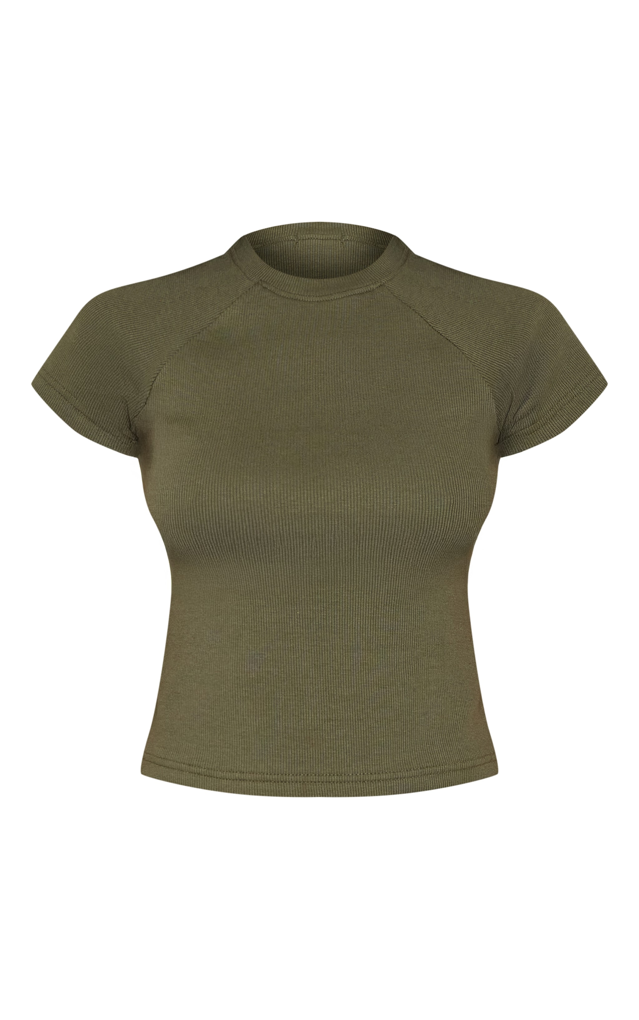 Petite Sea Green Rib Fitted Baby T-Shirt image 5