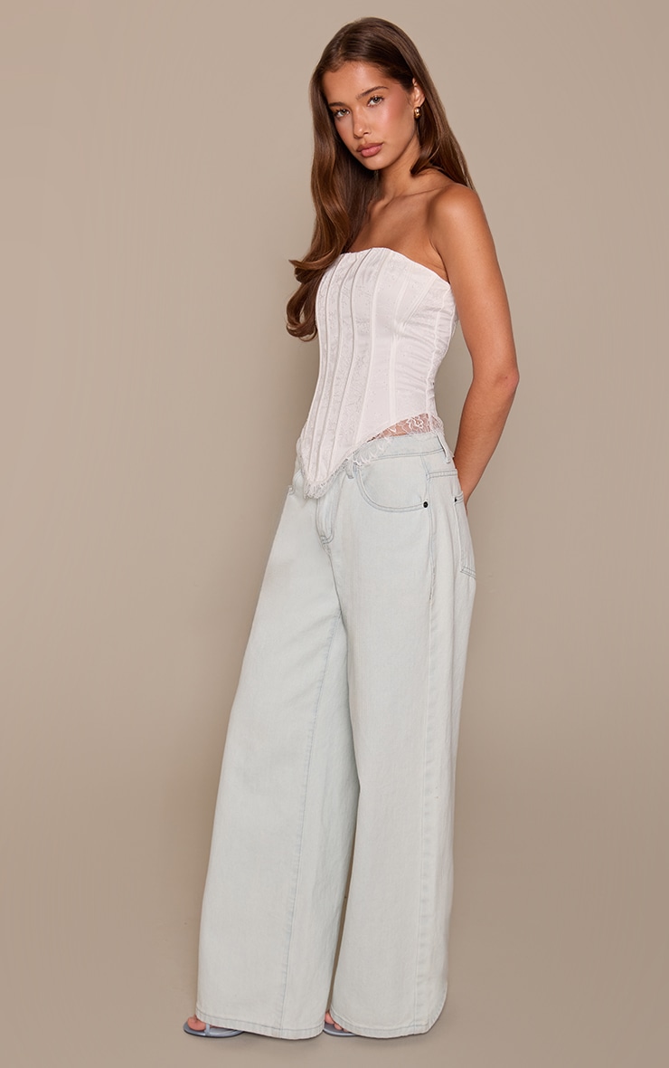 White Binding Detail Lace Corset image 3