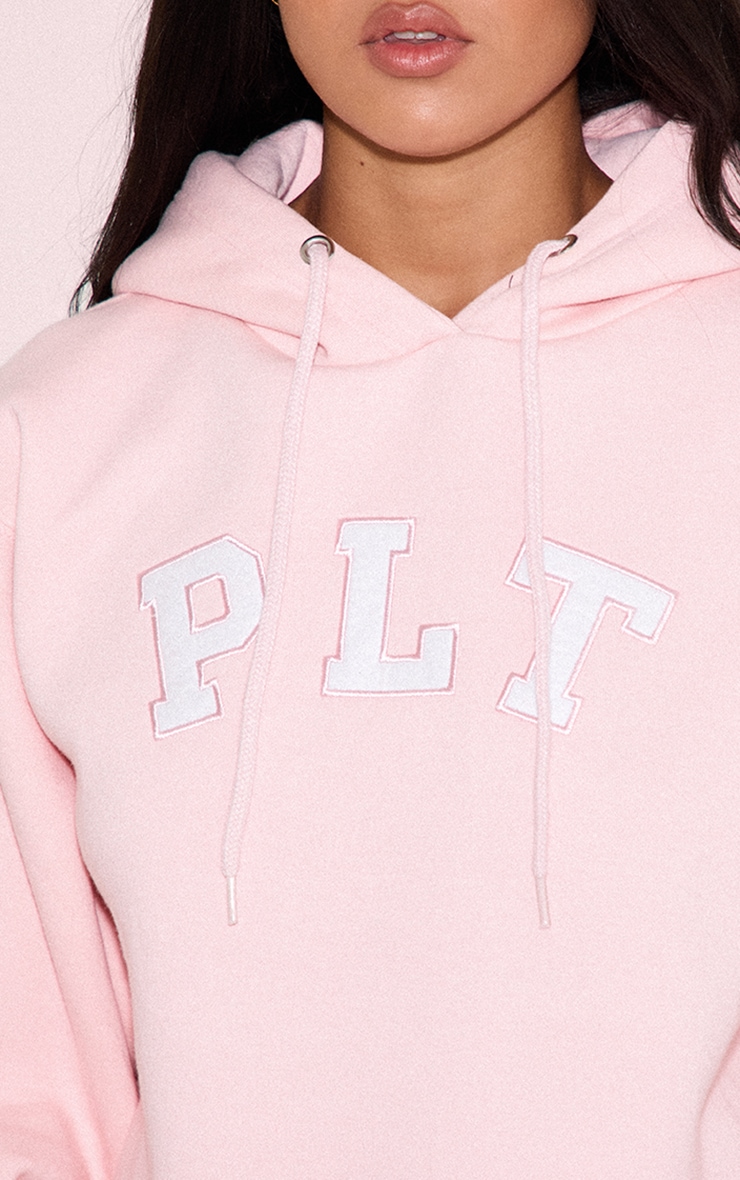 Pink Logo Oversized Hoodie image 4