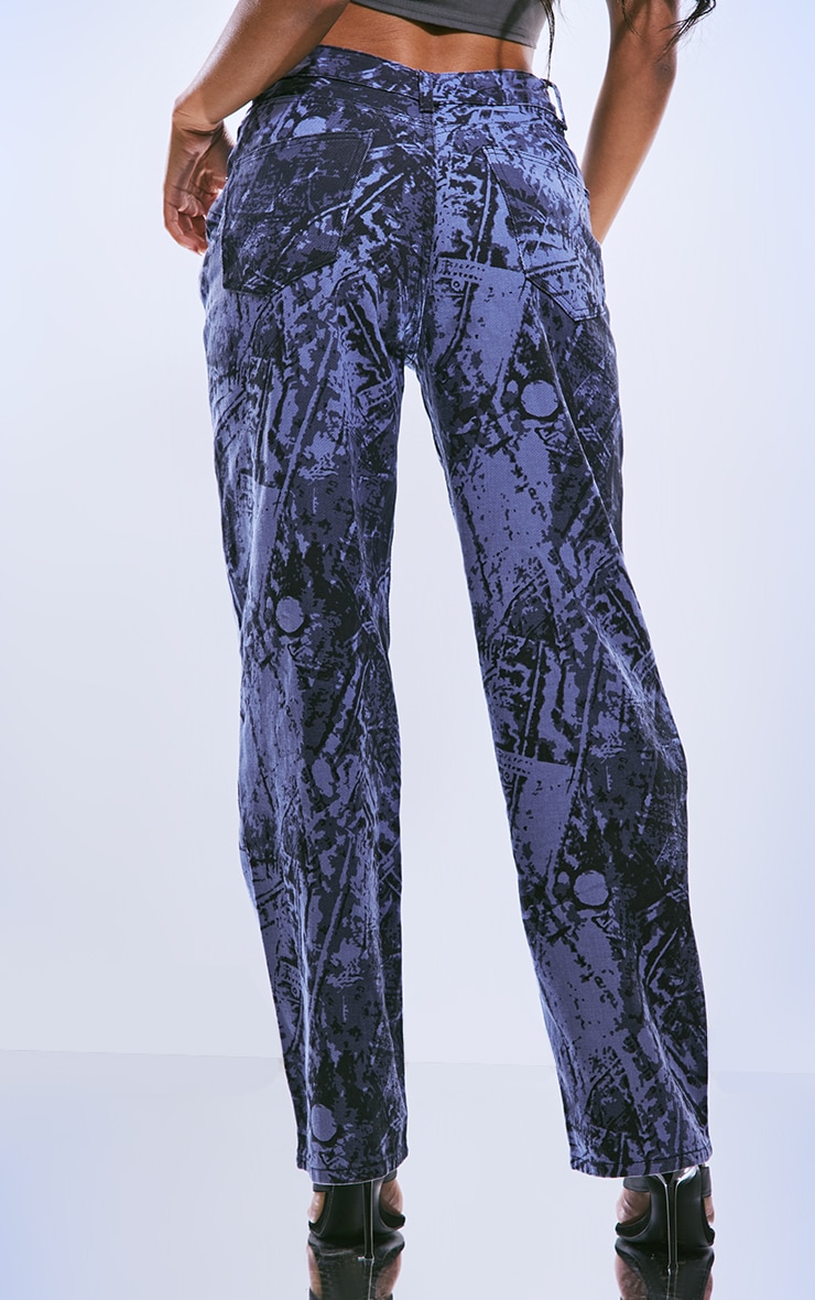 Printed boyfriend best sale jeans