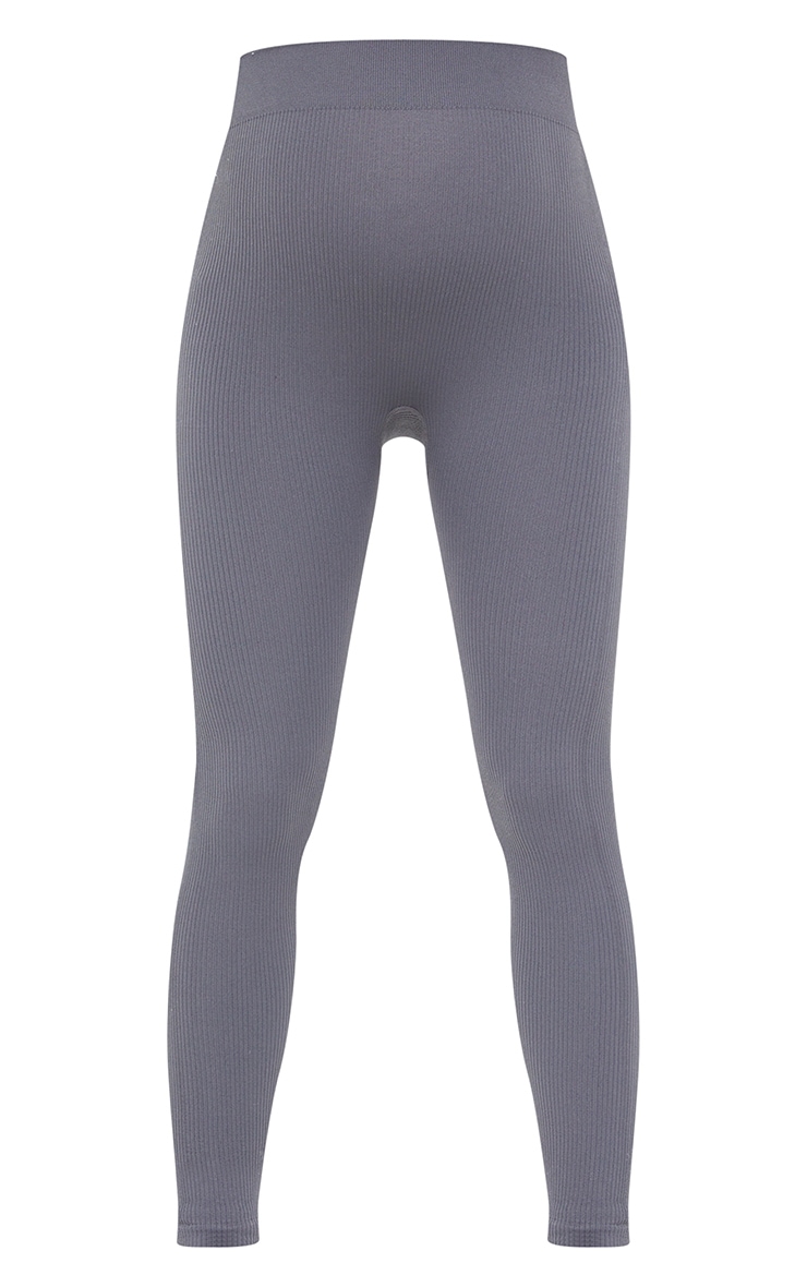 Maternity Slate Contour Ribbed Leggings image 5